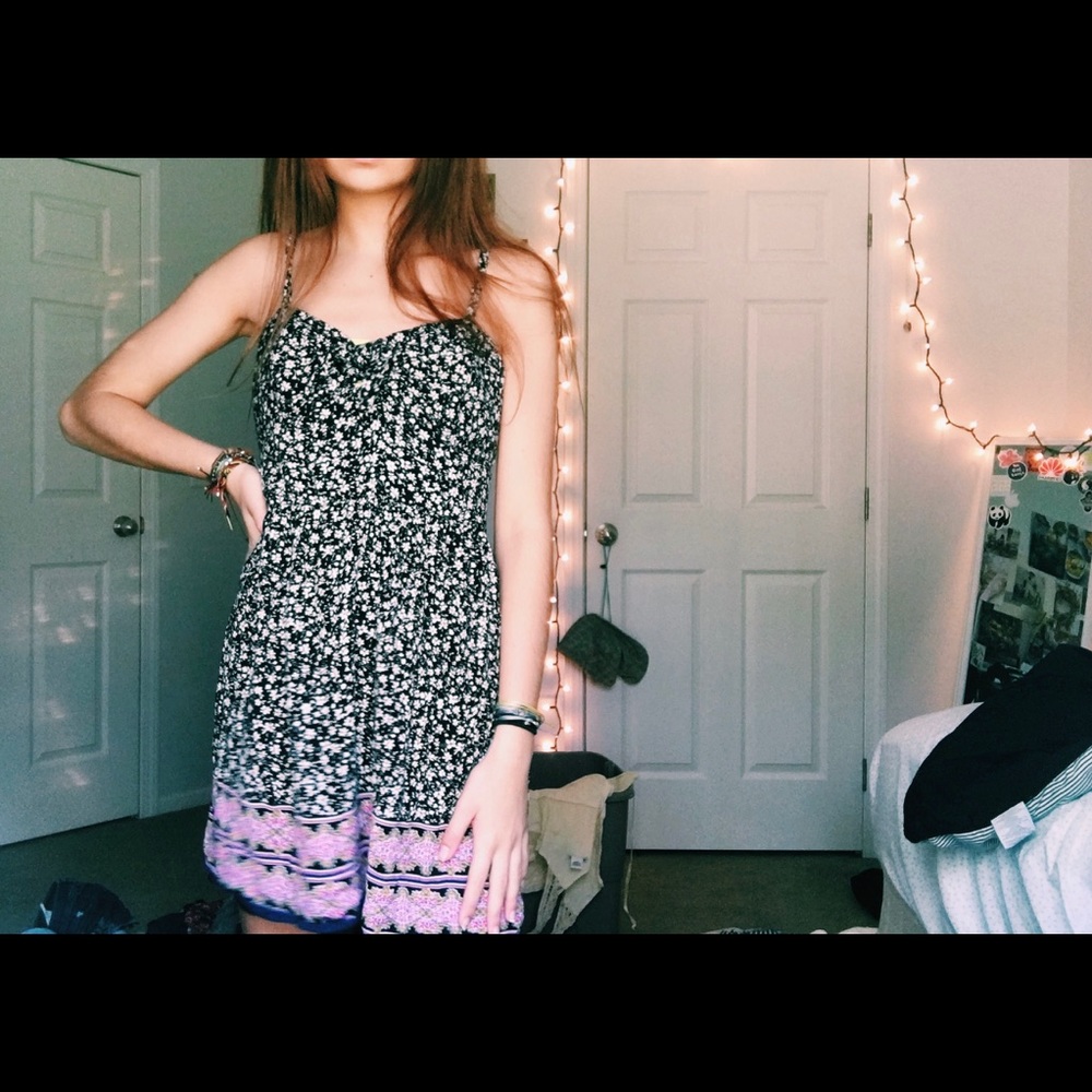Floral spaghetti strap dress